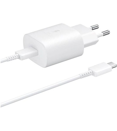 Samsung 25W nabjeka USB-C s kabelem USB-C bl, bulk (EP-DA705BWE) Tech-Protect PC6X6 prodluovac kabel 2m 6x zsuvka, 3x USB-A 3x USB-C 
