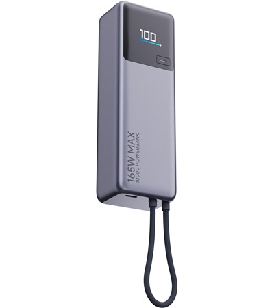 Xiaomi powerbanka 165W 10000mAh s integrovanm kabelem ed Tech-Protect PC6X6 prodluovac kabel 2m 6x zsuvka, 3x USB-A 3x USB-C 