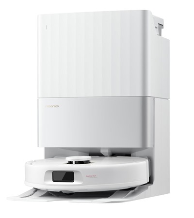 Roborock Qrevo 5AE robotick vysava se samoitnm bl Tech-Protect PC6X6 prodluovac kabel 2m 6x zsuvka, 3x USB-A 3x USB-C 