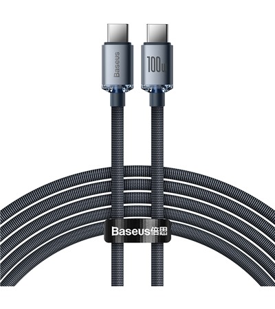 Baseus Crystal Shine Series USB-C / USB-C 100W 2m opleten ern kabel Sleva 15% na organizr kabel