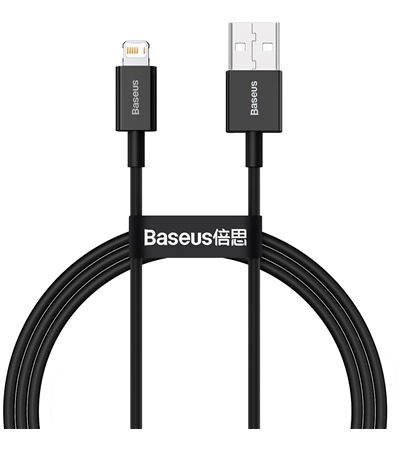 Baseus Superior Series USB-A / Lightning 2.4A 1m ern kabel Sleva 15% na organizr kabel