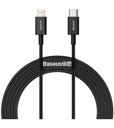 Baseus Superior Series USB-C / Lightning 20W 2m černý kabel Sleva 15% na organizér kabelů