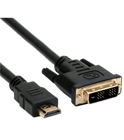 C-TECH HDMI / DVI Dual, 1,8m ern kabel Sleva 15% na organizr kabel  