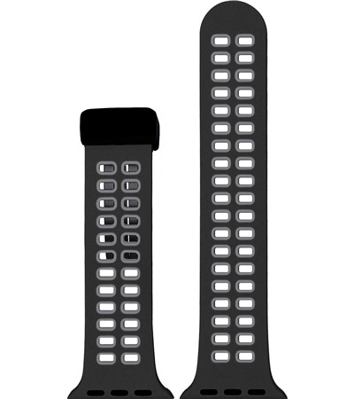 CELLFISH eXtreme silikonov emnek Apple Watch 38 / 40 / 41mm ern / ed Druhy emnek zdarma 