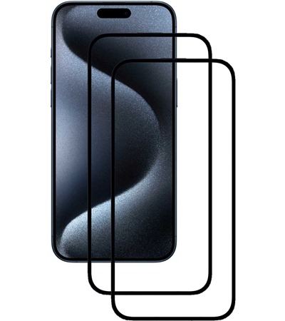 CELLFISH DUO 5D tvrzen sklo pro Apple iPhone 15 Pro Max Full-Frame ern 2ks