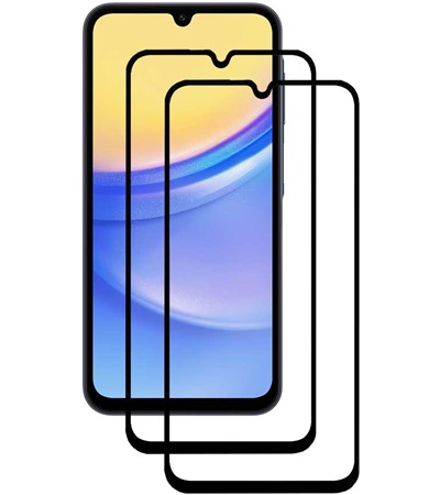 CELLFISH DUO 5D tvrzen sklo pro Samsung Galaxy A15 / A15 5G Full-Frame ern 2ks SLEVA 100% na lens 