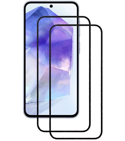 CELLFISH DUO 5D tvrzen sklo pro Samsung Galaxy A55 5G Full-Frame ern 2ks SLEVA 100% na lens 