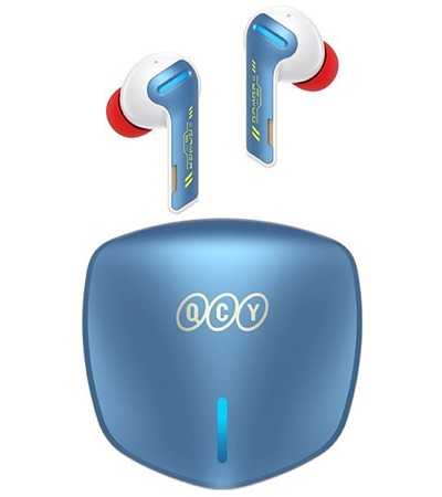 QCY G1 bezdrtov hern sluchtka modr / erven 4smarts GaN Flex Pro 200W PD / QC nabjeka s prodluovacm adaptrem ,LDNIO SC10610 prodluovac kabel 2m 10x zsuvka, 5x USB-A, 1x USB-C bl 