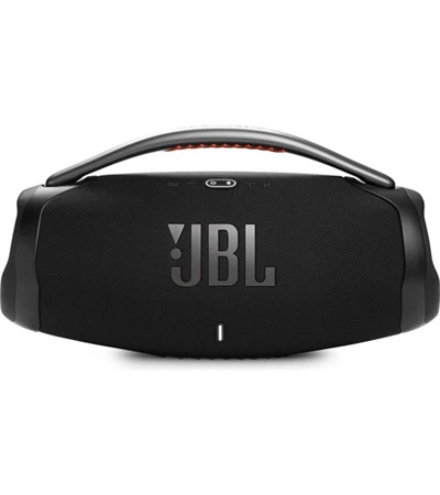 JBL Boombox 3 bezdrátový voděodolný reproduktor černý 4smarts GaN Flex Pro 200W PD / QC nabíječka s prodlužovacím adaptérem