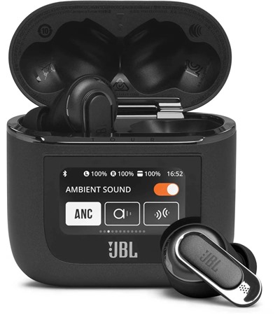JBL Tour Pro 2 bezdrtov sluchtka s dotykovm displejem a potlaenm hluku bov Tech-Protect PC6X6 prodluovac kabel 2m 6x zsuvka, 3x USB-A 3x USB-C 