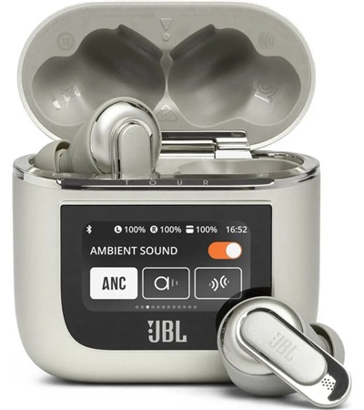 JBL Tour Pro 2 bezdrtov sluchtka s dotykovm displejem a potlaenm hluku bov Tech-Protect PC6X6 prodluovac kabel 2m 6x zsuvka, 3x USB-A 3x USB-C 