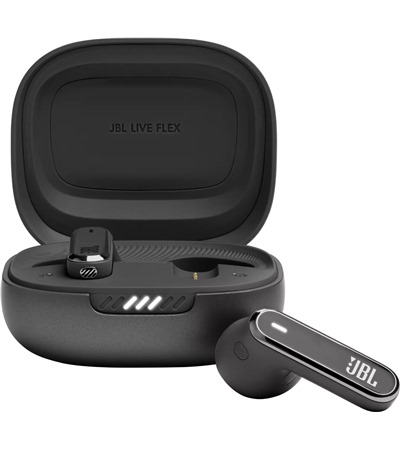 JBL Live Flex bezdr�tov� sluch�tka s potla�en�m hluku a Qi nab�jen�m �ern� Tech-Protect PC6X6 prodlu�ovac� kabel 2m 6x z�suvka, 3x USB-A 3x USB-C 