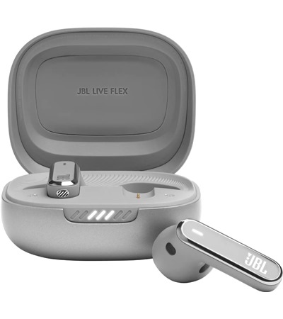 JBL Live Flex bezdrtov sluchtka s potlaenm hluku a Qi nabjenm ed Tech-Protect PC6X6 prodluovac kabel 2m 6x zsuvka, 3x USB-A 3x USB-C 