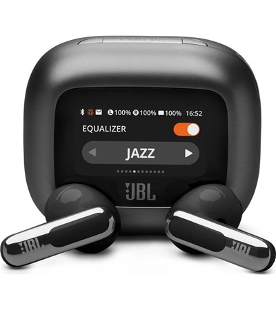 JBL Live Flex 3 bezdrtov sluchtka s dotykovm displejem a potlaenm hluku ern Tech-Protect PC6X6 prodluovac kabel 2m 6x zsuvka, 3x USB-A 3x USB-C 