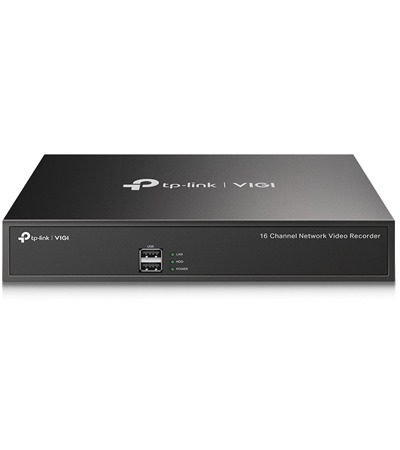 TP-Link VIGI NVR1016H s�ov� videorekord�r �ern� Tech-Protect PC6X6 prodlu�ovac� kabel 2m 6x z�suvka, 3x USB-A 3x USB-C 