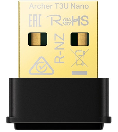 TP-Link Archer T3U Nano Wi-Fi 5 adapt�r �ern� Tech-Protect PC6X6 prodlu�ovac� kabel 2m 6x z�suvka, 3x USB-A 3x USB-C 