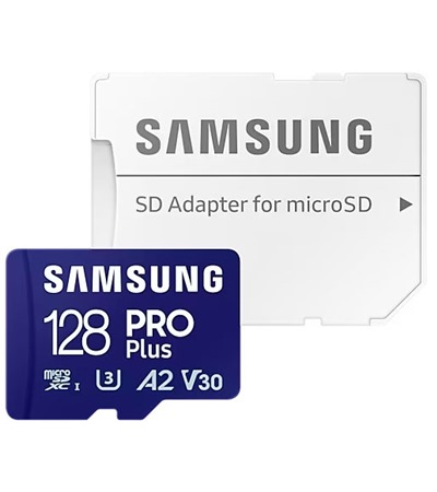 Samsung PRO Plus microSDXC 128GB + SD adapt�r