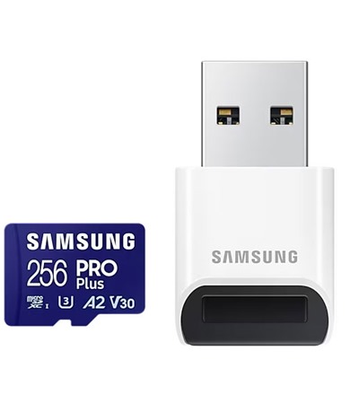 Samsung PRO Plus microSDXC 256GB + USB-A adaptr