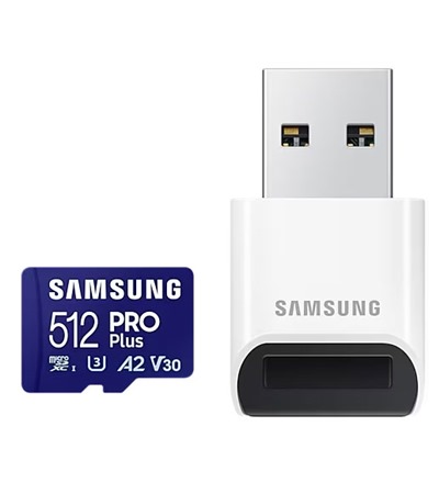 Samsung PRO Plus microSDXC 512GB + USB-A adapt�r
