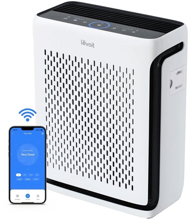 Levoit VITAL 100S Pro Smart �isti�ka vzduchu b�l� Levoit Vital 100 True HEPA Carbon filtr pro Vital 100S ,Levoit Vital 100S filtr pro VITAL 100S ,Tech-Protect PC6X6 prodlu�ovac� kabel 2m 6x z�suvka, 3x USB-A 3x USB-C 