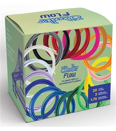 3Doodler FLOW Box Premium 20 PLA barev pro 3D pera - univerz�l