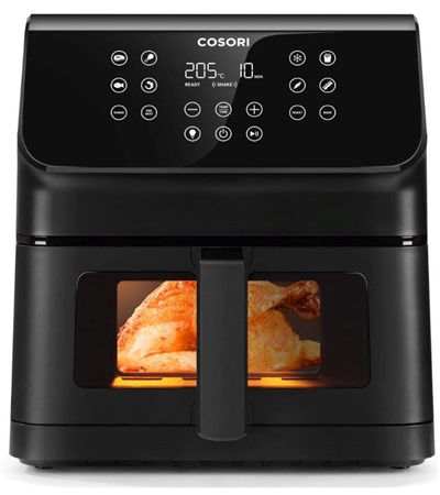 Cosori P653 Premium II Plus Chef Edition 6,2l horkovzdun fritza ern Cosori paprov formy pro horkovzdun fritzy 100ks (20cm - 4.5-6L) ,Tech-Protect PC6X6 prodluovac kabel 2m 6x zsuvka, 3x USB-A 3x USB-C 