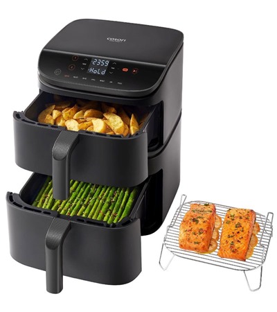 Cosori Turbo Tower horkovzdu�n� frit�za �ern� Cosori pap�rov� formy pro horkovzdu�n� frit�zy 100ks (20cm - 4.5-6L) ,Tech-Protect PC6X6 prodlu�ovac� kabel 2m 6x z�suvka, 3x USB-A 3x USB-C 