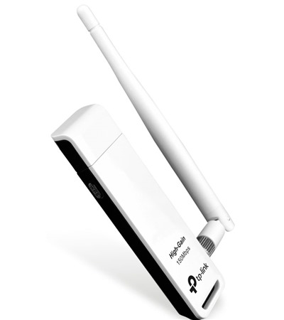 TP-Link TL-WN722N Wi-Fi 4 adaptr bl LDNIO SC10610 prodluovac kabel 2m 10x zsuvka, 5x USB-A, 1x USB-C bl
