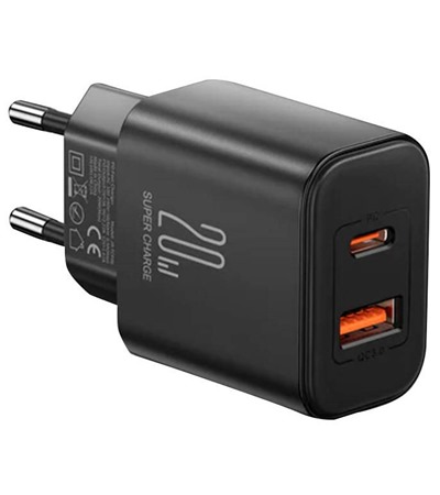 Joyroom JR-TCF05 20W nab�je�ka �ern� Tech-Protect PC6X6 prodlu�ovac� kabel 2m 6x z�suvka, 3x USB-A 3x USB-C 