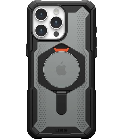 UAG Plasma odolný zadní kryt se stojánkem a MagSafe magnety pro Apple iPhone 15 Pro Max černý / oranžový