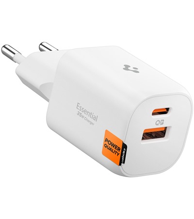 Spigen Essential 35W USB-C/USB-A nabjeka bez kabelu bl (EE352EU) Tech-Protect PC6X6 prodluovac kabel 2m 6x zsuvka, 3x USB-A 3x USB-C 