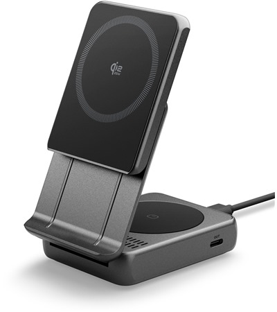 Spigen Essential MagSafe 25W 2v1 bezdrtov nabjeka ern (EF302MOQ)