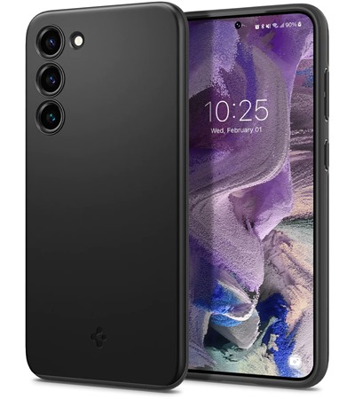 Spigen Thin Fit tenk zadn kryt pro Samsung Galaxy S23 ern