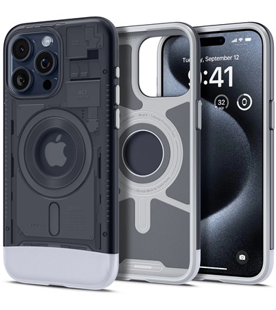 Spigen Classic C1 zadn kryt s podporou MagSafe pro Apple iPhone 15 Pro Max erven