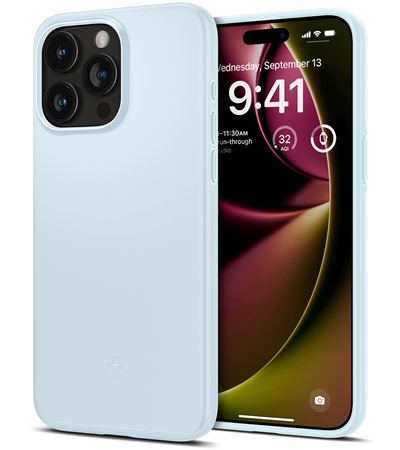 Spigen Thin Fit tenk� zadn� kryt pro Apple iPhone 15 Pro sv�tle modr�