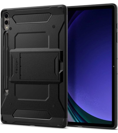Spigen Tough Armor Pro odoln zadn kryt se zabudovanm stojnkem pro Samsung Galaxy Tab S10+/S9+ ern
