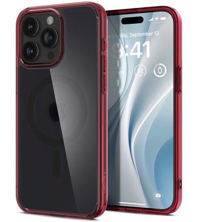 Spigen Ultra Hybrid Mag zadn kryt s podporou MagSafe pro Apple iPhone 15 Pro erven