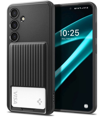 Spigen Liquid Slot zadn kryt s drkem na kartu pro Samsung Galaxy S24+ ern