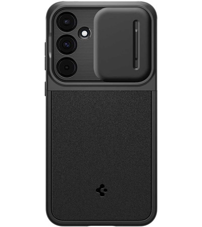 Spigen Optik Armor zadn kryt s krytkou kamery pro Samsung Galaxy A55 5G ern