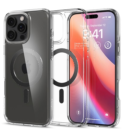 Spigen Ultra Hybrid zadn� kryt s podporou MagSafe pro Apple iPhone 16 Pro Max karbonov� �ed�