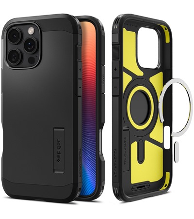 Spigen Tough Armor odoln� zadn� kryt s podporou MagSafe pro Apple iPhone 16 Pro Max �ed�