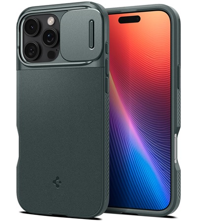 Spigen Optik Armor zadn� kryt s krytkou kamery a podporou MagSafe pro Apple iPhone 16 Pro �ern�