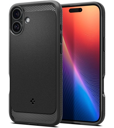 Spigen Rugged Armor odoln� zadn� kryt s podporou MagSafe pro Apple iPhone 16 �ern�