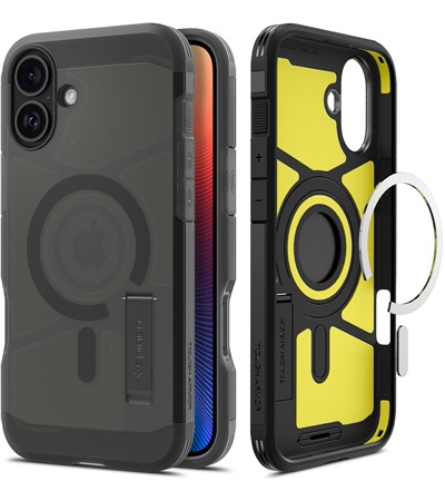 Spigen Tough Armor odoln� zadn� kryt s podporou MagSafe pro Apple iPhone 16 matn� / �ed�