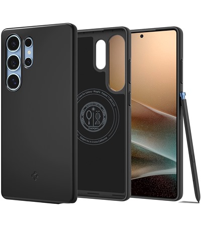 Spigen Thin Fit tenk� zadn� kryt s podporou MagSafe pro Samsung Galaxy S25 Ultra �ern�