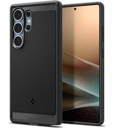 Spigen Rugged Armor odoln� zadn� kryt s podporou MagSafe pro Samsung Galaxy S25 Ultra �ern�