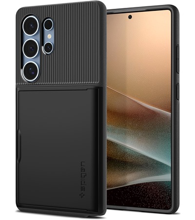 Spigen Slim Armor CS zadn� kryt s prostorem na karty pro Samsung Galaxy S25 Ultra �ern�