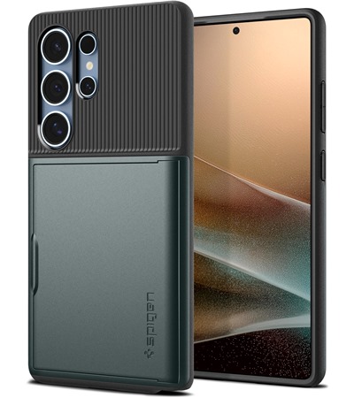 Spigen Slim Armor CS zadn� kryt s prostorem na karty pro Samsung Galaxy S25 Ultra �ern�