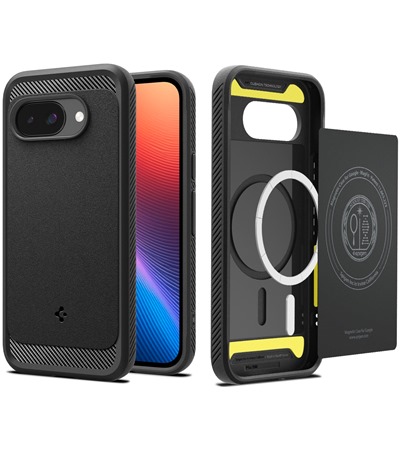 Spigen Rugged Armor odoln� zadn� kryt s podporou MagSafe pro Google Pixel 9a �ern�