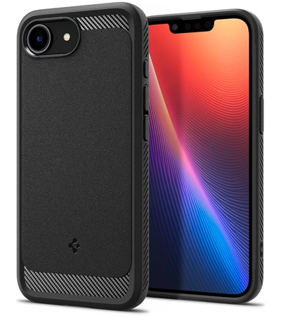 Spigen Rugged Armor odoln zadn kryt s podporou MagSafe pro Apple iPhone 16e ern